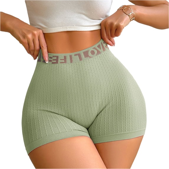 HKYNLAG Women's Boyshorts Panties Seamless High Waisted Boxer Briefs for Ladies Underwear Shorts Mint Green XL