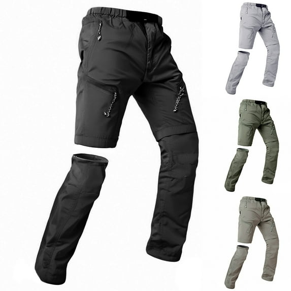 HKYNLAG Women's Hiking Pants Convertible Zip Off Lightweight Waterproof Quick Dry Outdoor Fishing Travel Camping Army Green M