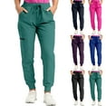thumbnail image 1 of HKYNLAG Womens Scrub Pants Workwear Straight Leg Pants Soft Stretch Nurse Uniform Work Pants Green L, 1 of 7