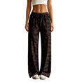 thumbnail image 1 of HKYNLAG Womens Sweatpants Leopard Print High Waisted Drawstring Baggy Pants Comfy Fashion Lounge Trousers with Pockets M, 1 of 4