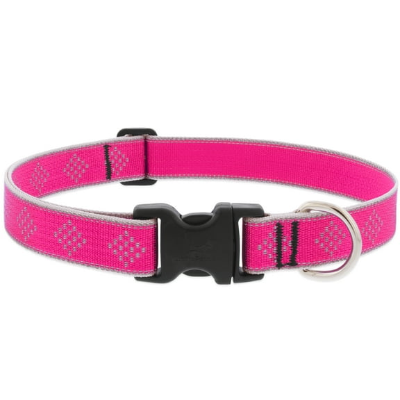 HL 1in Pink Diamond 12-20 Adj Dog Collar