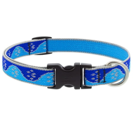 ADJ COLLAR BLUE PAWS 14"(Pack of 1)