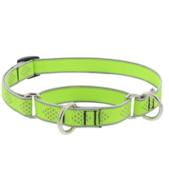 HL 3/4in Green Diamond 10-14 Martingale Dog Collar
