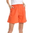 thumbnail image 1 of HL Affair womens  Pleated Short, m, Orange, 1 of 3