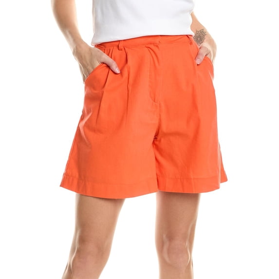 HL Affair womens Pleated Short, m, Orange