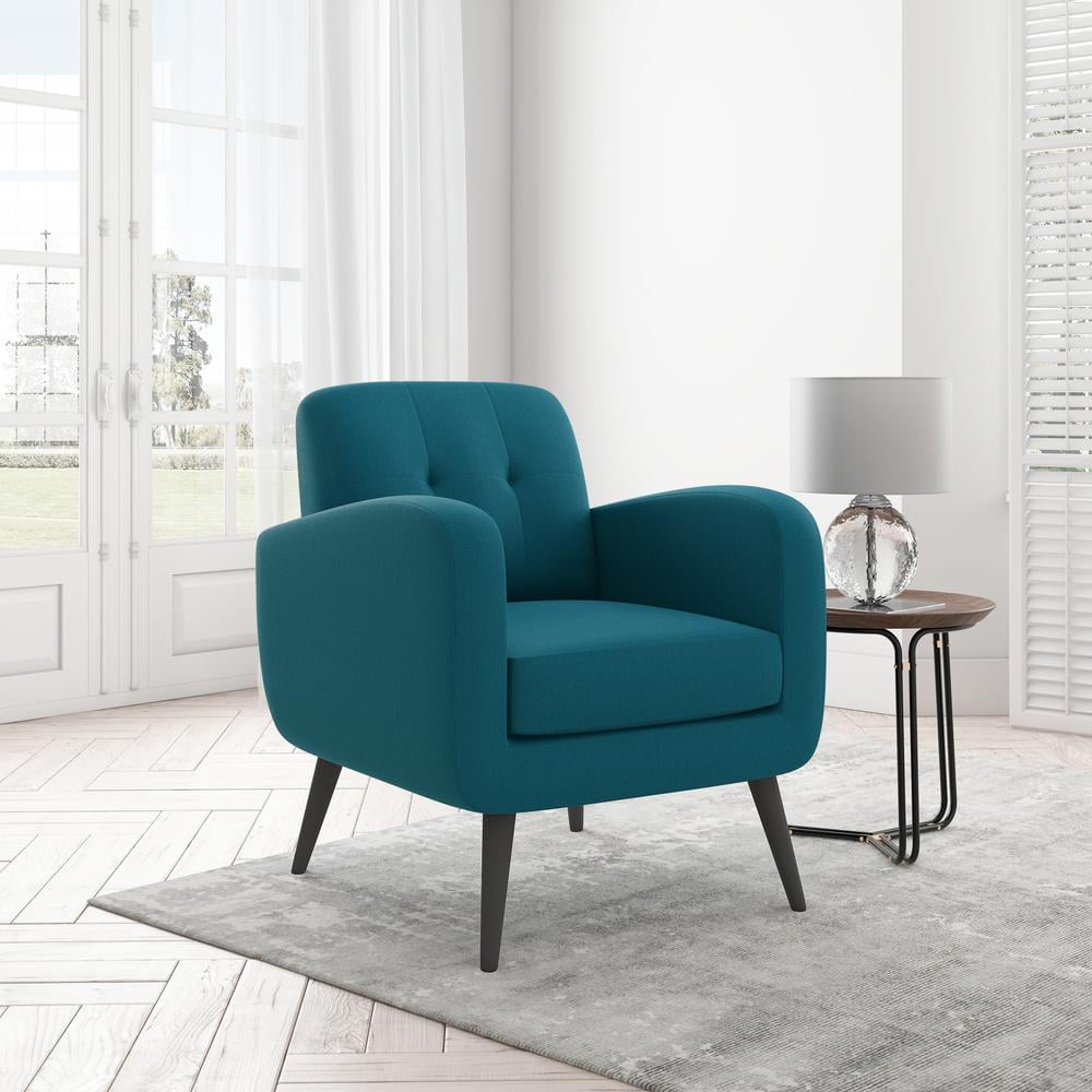 Peacock Blue Accent Chair Designart 