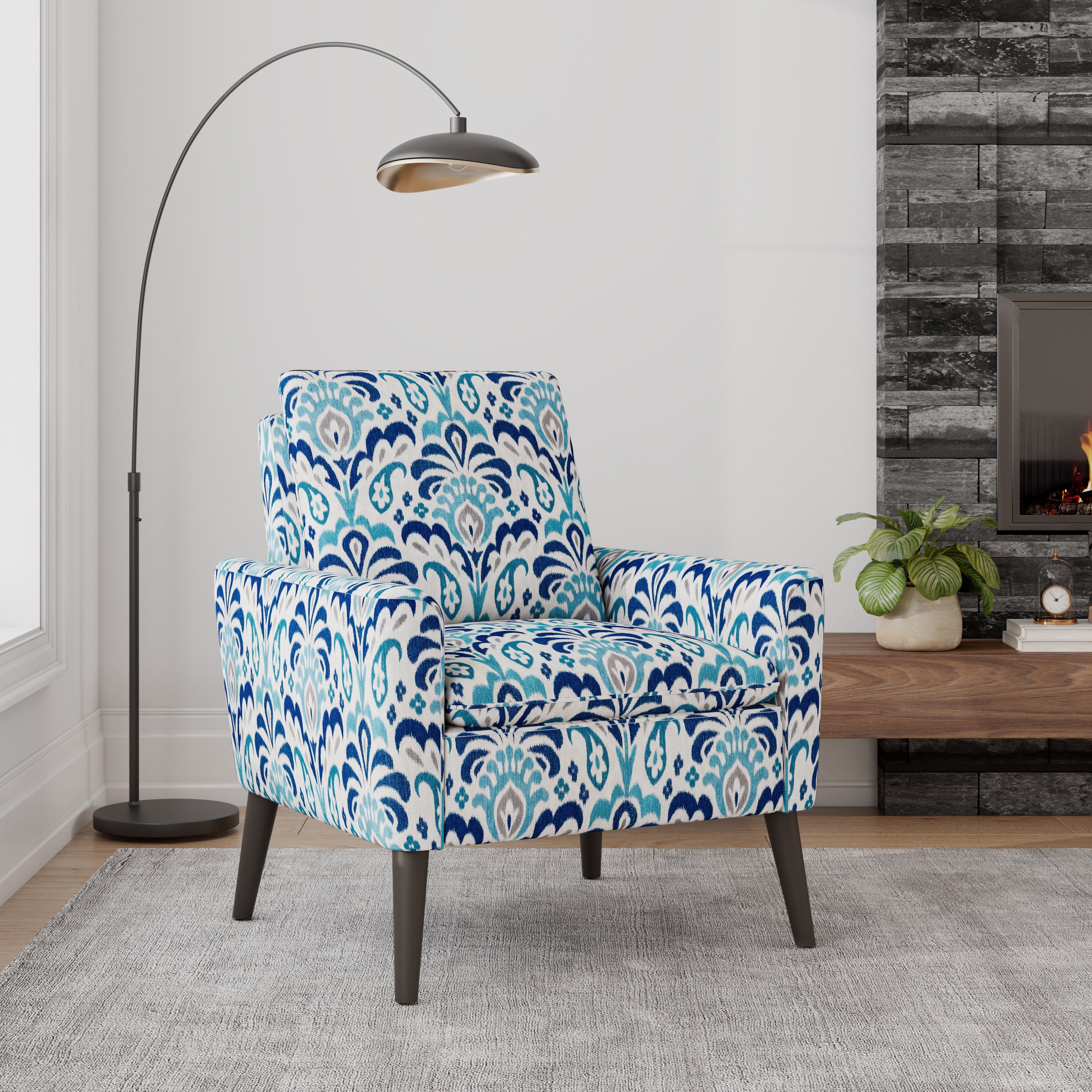 Blue grey armchair discount