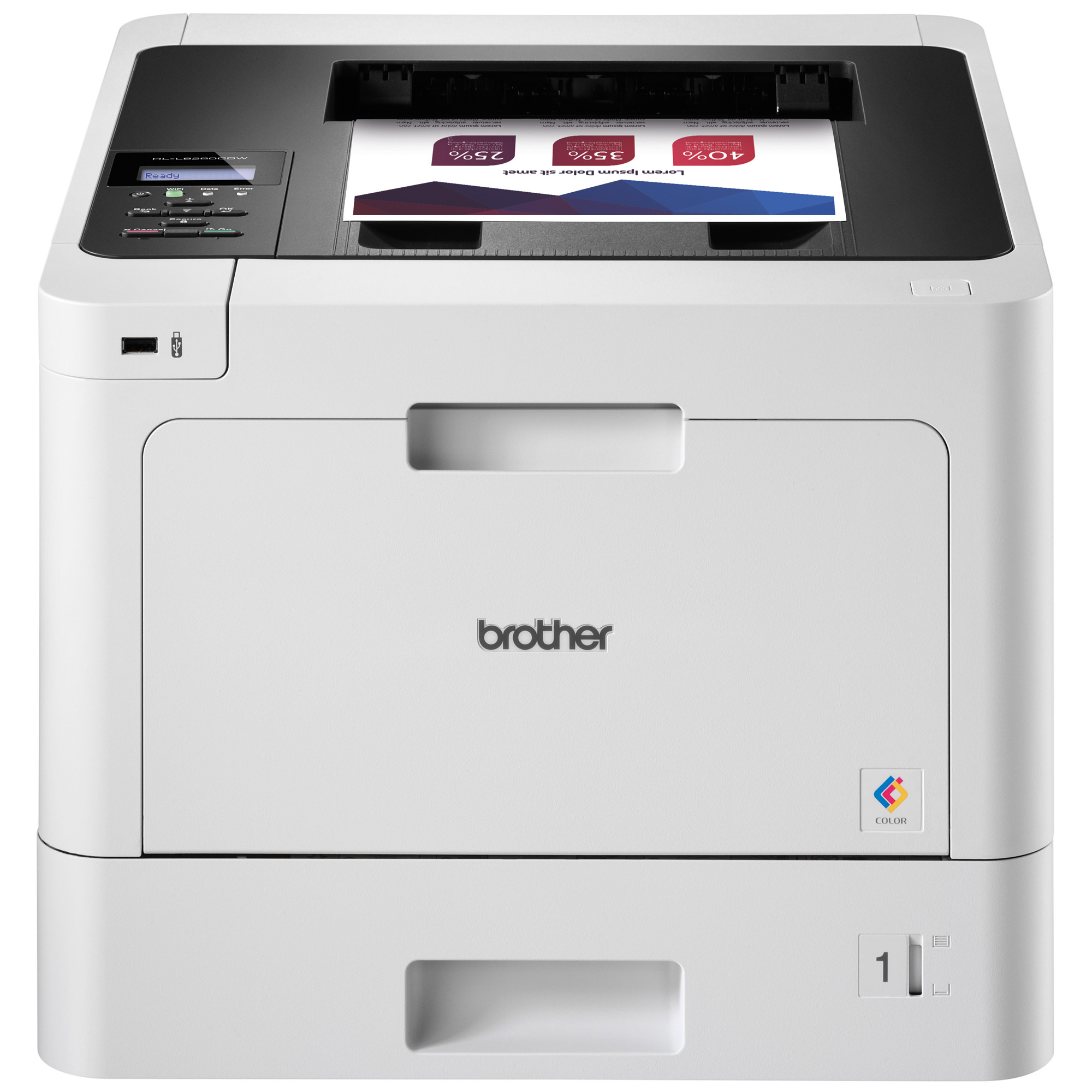 Brother Compact Monochrome Laser Printer, HLL2315DW, Wireless Printing
