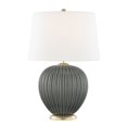 thumbnail image 1 of HL270201-CH-Mitzi-Jessa - 1 Light Table Lamp-Charcoal/Aged Brass Finish, 1 of 5