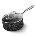 thumbnail image 1 of HLAFRG 1 Quart Nonstick Saucepan with Lid, Ultra Nonstick Sauce Pan with Lid, Granite Nonstick Saucepan 1 quart, Aluminum Sauce Pan 1 QT, Small Sauce Pot, Black, 1 of 5
