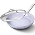 thumbnail image 1 of HLAFRG 10 Inch Nonstick Frying Pan with Lid, Omelet Pan, Effortless Cleaning,10 inch Small Pan with Heat-Resistant Handle, Ceramic Skillet, Compatible with All Stoves, Purple, 1 of 5