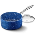 thumbnail image 1 of HLAFRG 3 Quart Saucepan with Lid, Blue Small Nonstick Sauce Pot with Lid, Insulated stainless steel handle, 1 of 4
