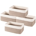 thumbnail image 1 of HLAOLA 4-Pack Cotton Rope Storage Baskets, Rectangle Baskets with Handles, Nursery & Bathroom Organizer, 1 of 6