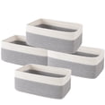 thumbnail image 1 of HLAOLA 4-Pack Cotton Rope Storage Baskets, Rectangle Baskets with Handles, Nursery & Bathroom Organizer, 1 of 6