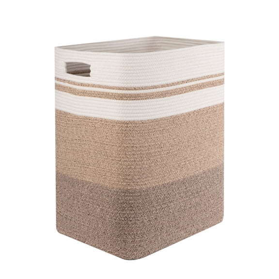 HLAOLA 76L Large Laundry Basket Cotton Rope Storage Bin for Blankets,Toys and Clothes