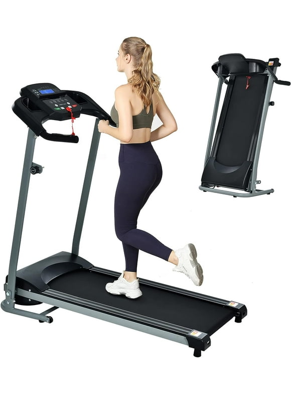 HLAiLL 2.0HP Treadmill for Home Folding 240lb Weight Capacity Walking Jogging Exercise Machine Health & Fitness Fixed Incline with HD Screen 3 Gear Adjustment Shock Absorber Running Belt