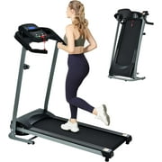 HLAiLL 2.0HP Treadmill for Home Folding 240lb Weight Capacity Walking Jogging Exercise Machine Health & Fitness Fixed Incline with HD Screen 3 Gear Adjustment Shock Absorber Running Belt