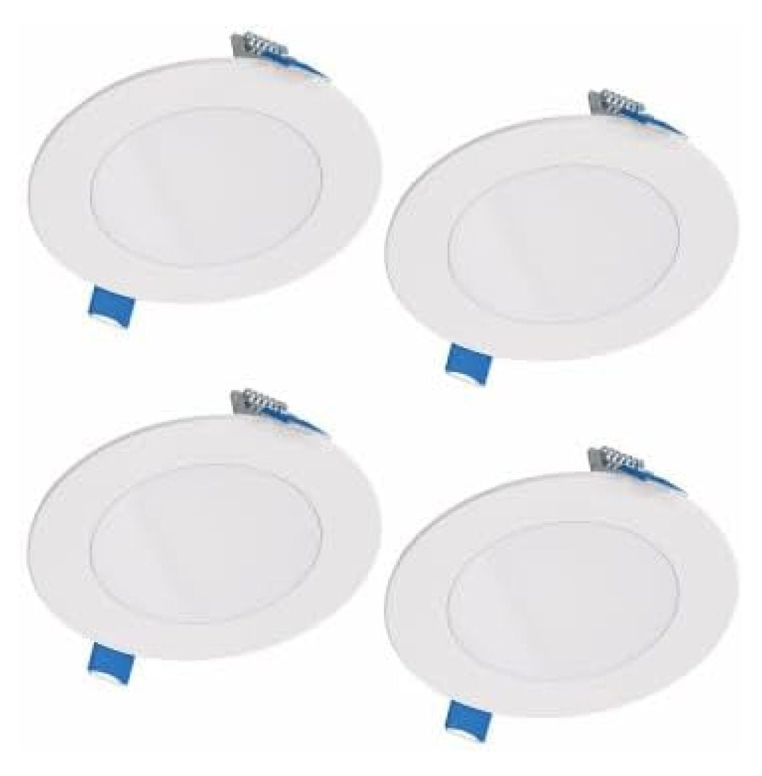 White Aluminum 4-Inch Ultra Thin LED Recessed Light Kit, 2-Pack