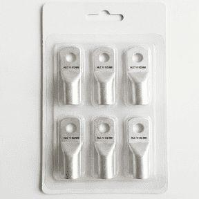 HLC Aluminum Lug | 10 mm Wire Connector | Stud Hole | Heavy Duty Electrical Cable Lug | Crimp Type pack of 6