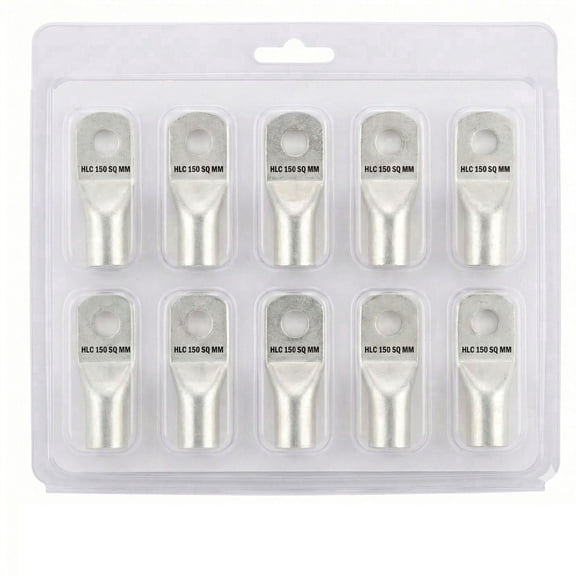 HLC Aluminum Lug | 120 mm Wire Connector | Stud Hole | Heavy Duty Electrical Cable Lug | Crimp Type pack of 6