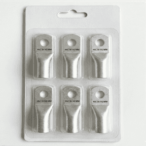 HLC Aluminum Lug | 16 mm Wire Connector | Stud Hole | Heavy Duty Electrical Cable Lug | Crimp Type pack of 6