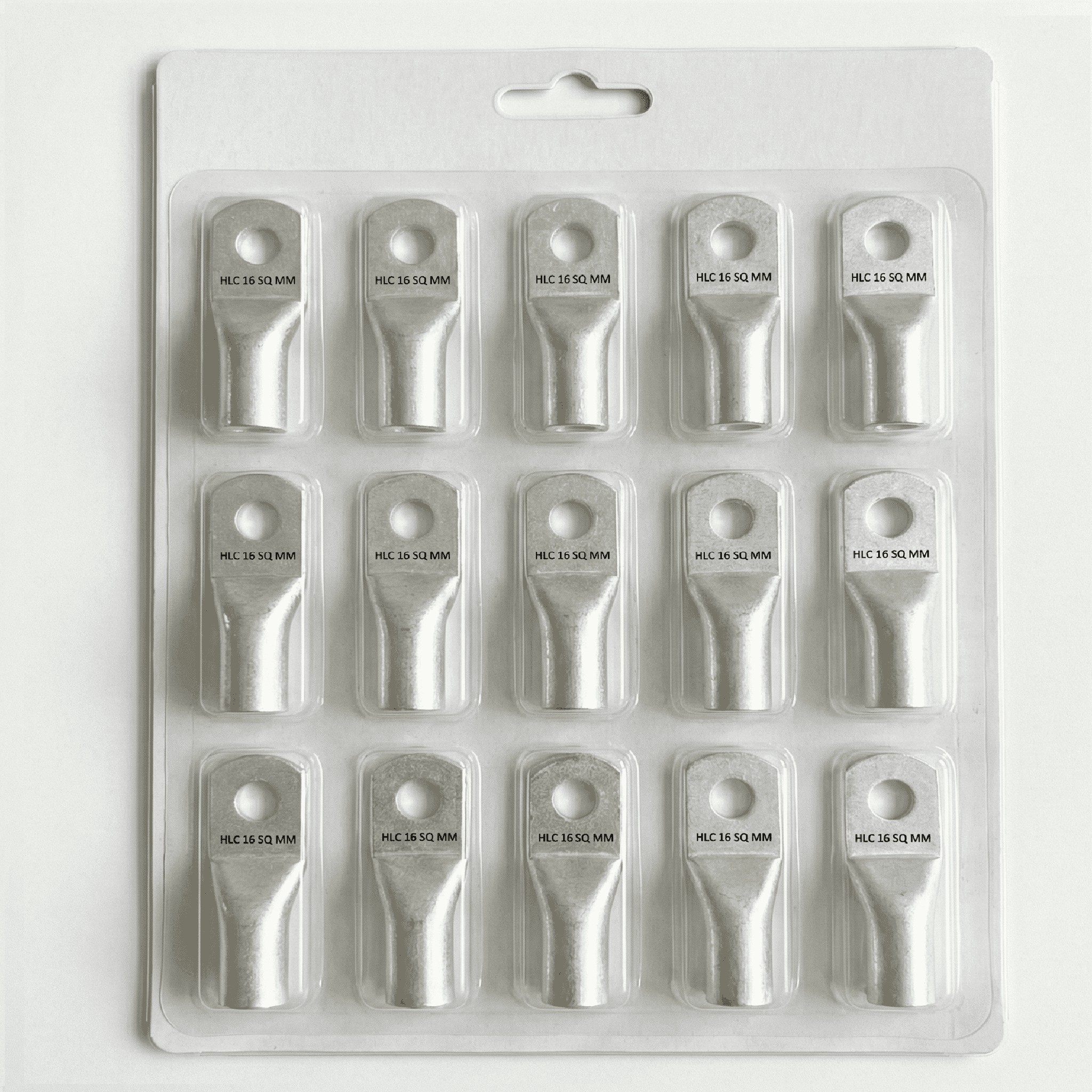HLC Aluminum Lug | 16 mm² Wire Connector | Stud Hole | Heavy Duty Electrical Cable Lug | Crimp Type pack of 6