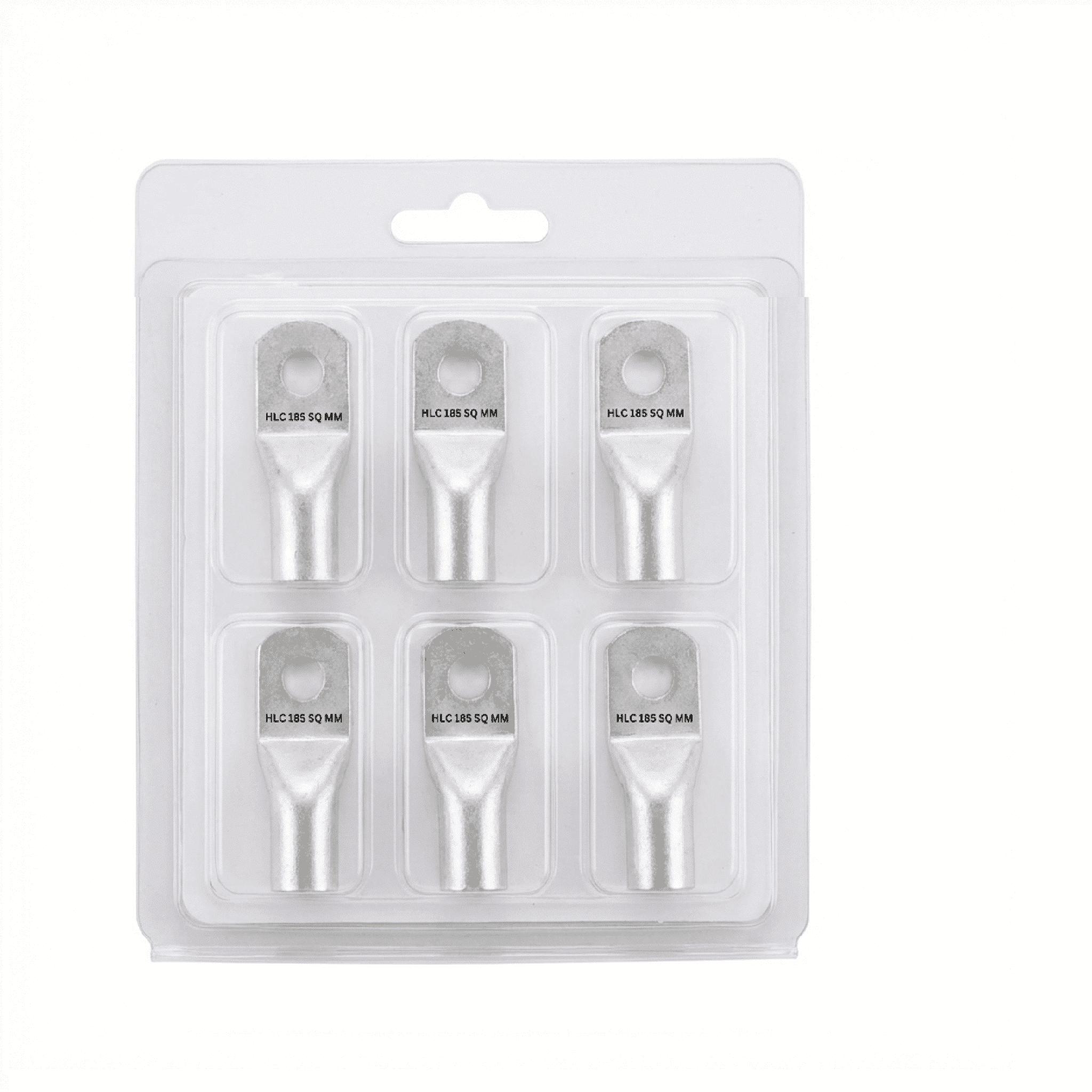 HLC Aluminum Lug | 185 mm² Wire Connector | Stud Hole | Heavy Duty Electrical Cable Lug | Crimp Type pack of 6