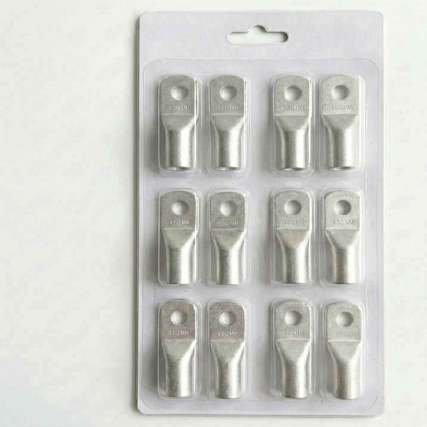 HLC Aluminum Lug | 4 mm² Wire Connector | Stud Hole | Heavy Duty Electrical Cable Lug | Crimp Type pack of 6