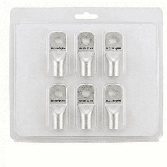 HLC Aluminum Lug | 70 mm Wire Connector | Stud Hole | Heavy Duty Electrical Cable Lug | Crimp Type pack of 6