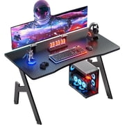 HLDIRECT 40 inch Gaming Desk with Carbon Fibre Surface, PC Desk Ergonomic, Gaming Table