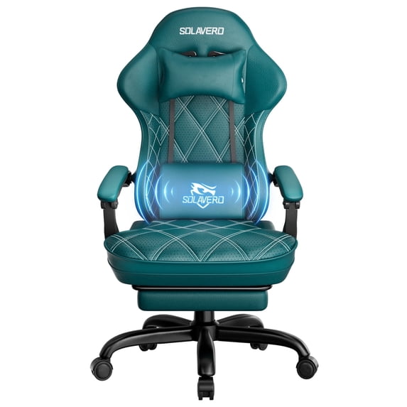 HLDIRECT Ergonomics Gaming Chair with Massager Lumbar Support ...