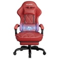 thumbnail image 1 of HLDIRECT Gaming Chair with Massager Lumbar Support, Ergonomics Computer Chair with Headrest, Red, 1 of 8