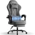 thumbnail image 1 of HLDIRECT Ergonomic Fabric Gaming Chair with Footrest and Massage Lumbar Support, Gamer Chair with 330lb Capacity, Video Game Chair for Adults, Silver Gray, 1 of 8