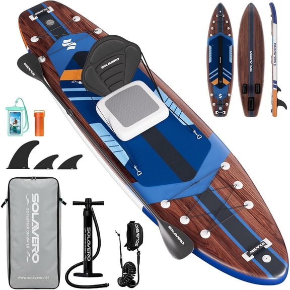HLDIRECT 11'6" x 35" Inflatable Stand Up Paddle Board with Seat, Extra Long & Wide SUP Board, Non-Slip Stable Deck for Adults & Youth