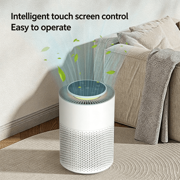 HLG Desktop Air Purifier, 3 Fan Speeds, Timer & Child Lock, Touch Control for Home Bedroom Office