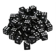 HLGDYJ 100pcs 8mm Acrylic Dice White/Red/Black Gaming Dice Standard Six Sided Decider Birthday Parties Board Game Dice