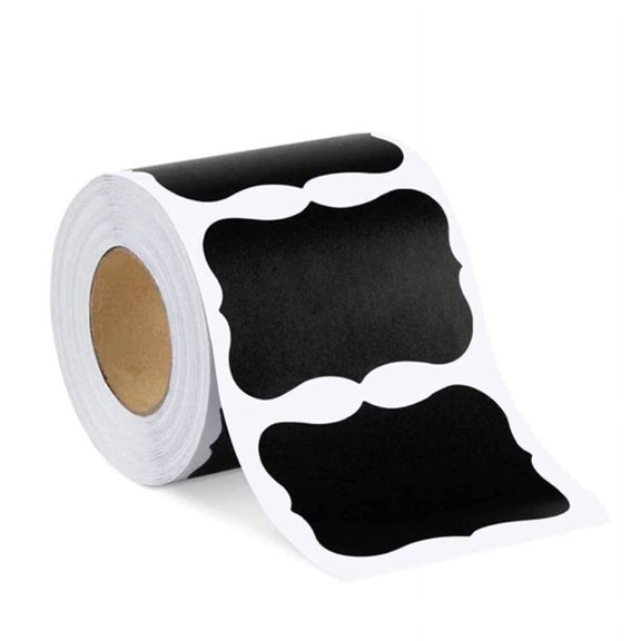 HLGDYJ 150/300pcs Blank Chalkboard Labels Removable Sticker for Kitchen Canning Mason Spice Jars