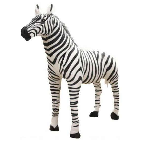 HLGDYJ Soft Stuffed Plush Animal Pillow Realistic Zebra for Children's Birthday Gift