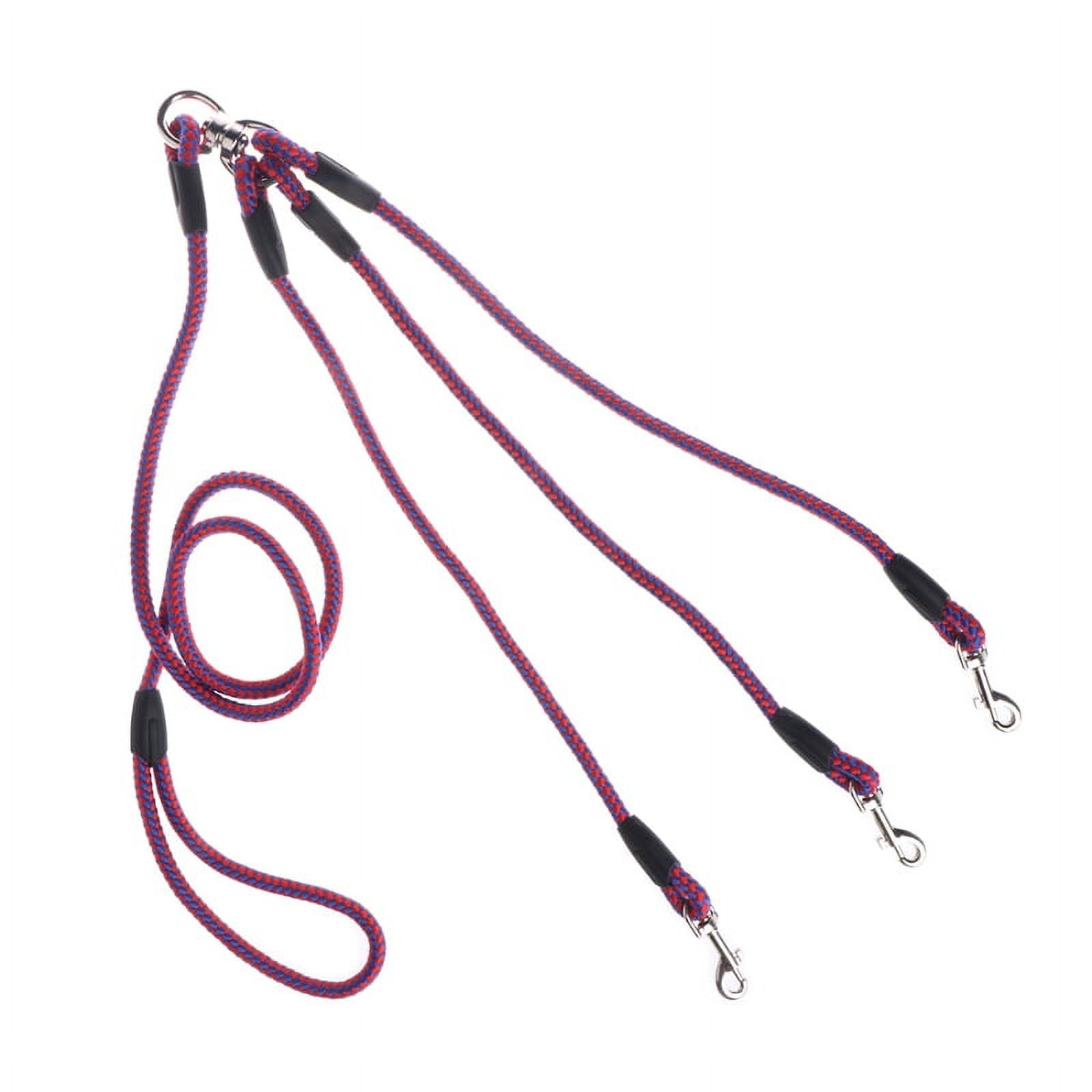 HLGDYJ Triple Dogs Leash Coupler Lead With Nylon Soft Handle For