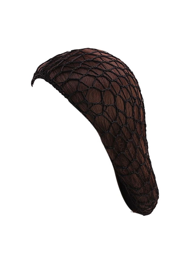 Women Handmade Crocheted Hair Net Snood Mesh Turban Night Sleeping Hat Bonnet Solid Color Protective Slouchy Knit Cap