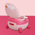 HLJHKJWM Adorable Children‘s Rocket Pattern Toilet for Male and Female