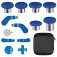 thumbnail image 1 of HLKJJY Metal Thumbsticks Paddles Joysticks Replacement Parts Kits, for Xbox One, Blue, 13 Count, 1 of 7