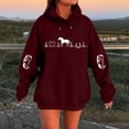 thumbnail image 1 of HLKJKLS Hoodies For Women Heartbeat Horse Printed Pullover Hoodie Fall Long Sleeve Sports Tops Western Style Red S-5Xl, 1 of 4