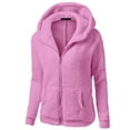 thumbnail image 1 of HLKJKLS Long Sleeve Shirts For Women Hooded Sweater Coat Winter Warm Zipper Outwear Polyester Comfortable Pink S-5Xl, 1 of 5