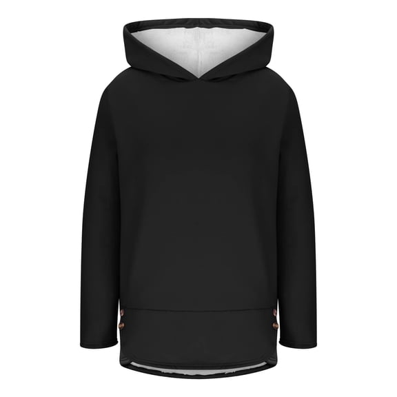 HLKJKLS Oversized Sweatshirt For Women Winter Warm Fleece Lined Hoodies Long Sleeve Fuzzy Pullover Winter Clothes Black S-3Xl