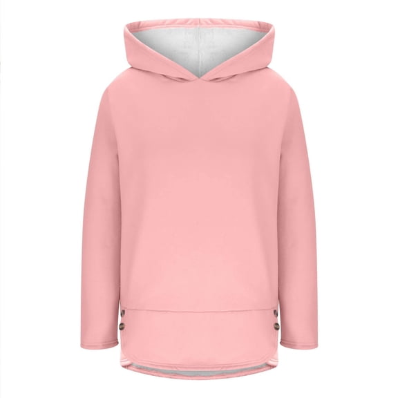 HLKJKLS Oversized Sweatshirt For Women Winter Warm Fleece Lined Hoodies Long Sleeve Fuzzy Pullover Winter Clothes Pink S-3Xl