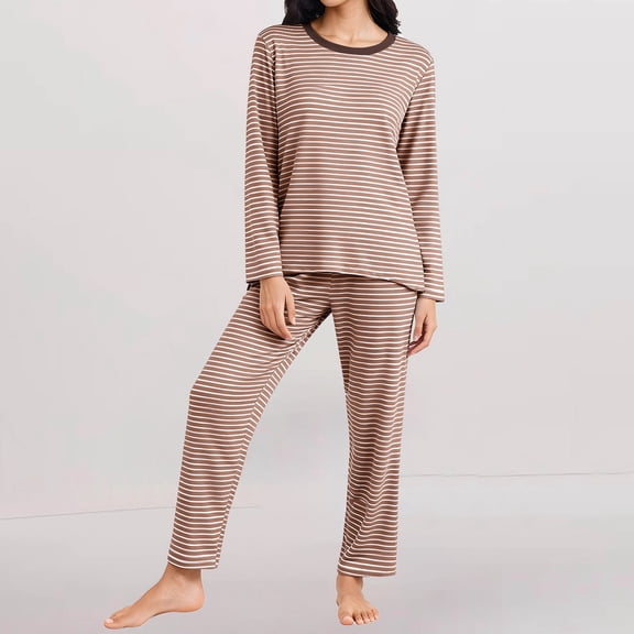 HLKJKLS Pajamas For Women Set O Neck Long Sleeve Plus Size Pajama Set Thin Cotton Soft Comfortable Casual Home Wear Xl-8Xl Yellow Xl-8Xl