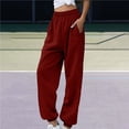 thumbnail image 1 of HLKJKLS Sweatpants Women Petite Length Athletic Joggers Drawstring Waist Pockets Casual Workout Polyester Sweatpants Red S-3Xl, 1 of 5