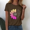 thumbnail image 1 of HLKJKLS T Shirts For Women Fashion Workout Athletic Plus Size Short Sleeve Tee Soft Cotton Blend Casual Daily Top Brown S-3Xl, 1 of 9