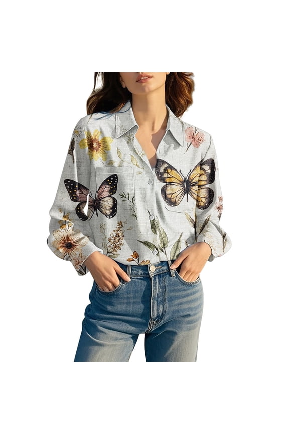 Winter Clothing For Women Fall Cute Print Open Front Knit Cardigan Long Sleeve Loose Polyester Spandex Casual Blue S-3Xl